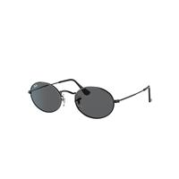 Ray-Ban Sunglasses Unisex Oval Metal - Black Frame Grey Lenses 51-21
