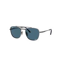 Ray-Ban Sunglasses Unisex Frank II Titanium - Gunmetal Frame Blue Lenses Polarized 51-20