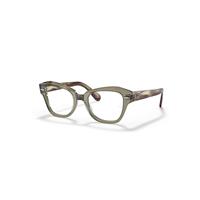 Ray-Ban Eyeglasses Unisex State Street Optics - Striped Green Havana Frame Clear Lenses Polarized 48-20