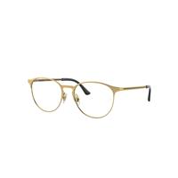 Ray-Ban Eyeglasses Unisex Rb6375 Optics - Gold Frame Clear Lenses Polarized 53-18