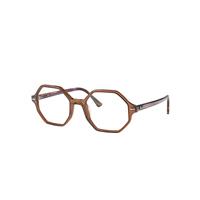 Ray-Ban Eyeglasses Woman Britt Optics - Striped Violet Havana Frame Clear Lenses Polarized 52-20