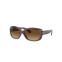 Ray-Ban Sunglasses Woman Jackie Ohh Transparent - Transparent Brown Frame Brown Lenses Polarized 58-17