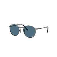 Ray-Ban Sunglasses Unisex Round II Titanium - Gunmetal Frame Blue Lenses Polarized 50-20
