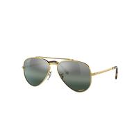 Ray-Ban Sunglasses Unisex New Aviator - Gold Frame Silver Lenses Polarized 58-14