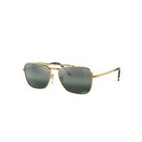 Ray-Ban Sunglasses Unisex New Caravan - Gold Frame Silver Lenses Polarized 58-15