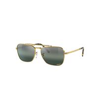 Ray-Ban Sunglasses Unisex New Caravan - Gold Frame Silver Lenses Polarized 55-15