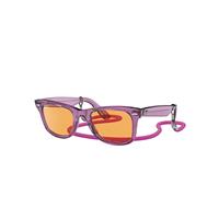 Ray-Ban Sunglasses Unisex Original Wayfarer Colorblock - Transparent Violet Frame Orange Lenses 50-22