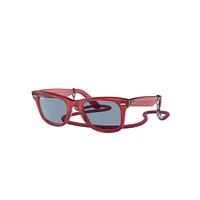 Ray-Ban Sunglasses Unisex Original Wayfarer Colorblock - Transparent Red Frame Blue Lenses 50-22