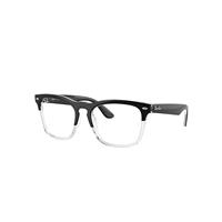 Ray-Ban Eyeglasses Unisex Steve Optics - Black On Transparent Frame Clear Lenses Polarized 54-18
