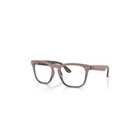 Ray-Ban Eyeglasses Unisex Steve Optics - Beige On Transparent Dark Blue Frame Clear Lenses Polarized 54-18