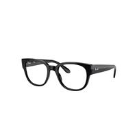 Ray-Ban Eyeglasses Unisex Rb7210 Optics - Black Frame Clear Lenses Polarized 50-20