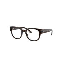 Ray-Ban Eyeglasses Unisex Rb7210 Optics - Havana Frame Clear Lenses Polarized 52-20