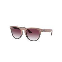 Ray-Ban Sunglasses Unisex Iris - Beige On Transparent Grey Frame Violet Lenses 54-18