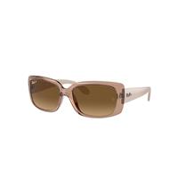 Ray-Ban Sunglasses Woman Rb4389 - Ivory Frame Brown Lenses Polarized 55-17
