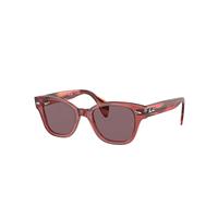 Ray-Ban Sunglasses Unisex Rb0880s - Striped Pink Havana Frame Violet Lenses Polarized 49-19