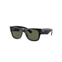 Ray-Ban Sunglasses Unisex Mega Wayfarer - Black Frame Green Lenses Polarized 51-21