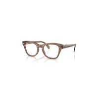 Ray-Ban Eyeglasses Unisex Rb0707 Optics - Transparent Light Brown Frame Clear Lenses Polarized 48-21