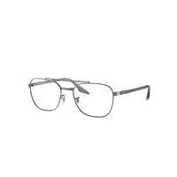 Ray-Ban Eyeglasses Unisex Rb6485 Optics - Grey On Transparent Frame Clear Lenses Polarized 55-19