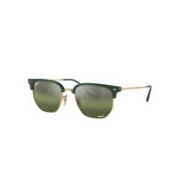 Ray-Ban Sunglasses Unisex New Clubmaster - Gold Frame Silver Lenses Polarized 51-20