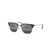 Ray-Ban Sunglasses Unisex New Clubmaster - Silver Frame Silver Lenses Polarized 53-20