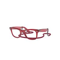 Ray-Ban Sunglasses Unisex Original Wayfarer Colorblock Transitions - Transparent Red Frame White Lenses 50-22