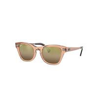 Ray-Ban Sunglasses Unisex Rb0707sm - Light Brown Frame Gold Lenses 53-21