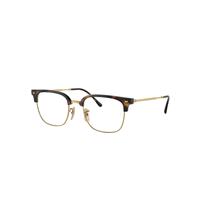 Ray-Ban Eyeglasses Unisex New Clubmaster Optics - Gold Frame Clear Lenses Polarized 51-20