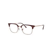 Ray-Ban Eyeglasses Unisex New Clubmaster Optics - Rose Gold Frame Clear Lenses Polarized 51-20