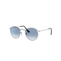 Ray-Ban Sunglasses Man Round Metal X The Ones - Silver Frame Blue Lenses 50-21