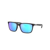 Ray-Ban Sunglasses Man Rb4385 - Black Frame Blue Lenses Polarized 58-18