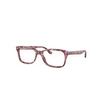 Ray-Ban Eyeglasses Unisex Rb5428 Optics - Red & Purple Havana Frame Clear Lenses Polarized 53-17