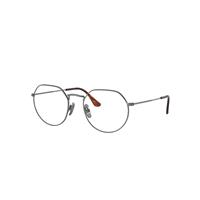 Ray-Ban Eyeglasses Unisex Jack Titanium Optics - Gunmetal Frame Clear Lenses Polarized 49-20