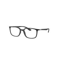 Ray-Ban Eyeglasses Unisex Rb7208 Optics - Black Frame Clear Lenses Polarized 52-18