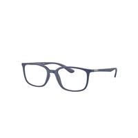 Ray-Ban Eyeglasses Unisex Rb7208 Optics - Blue Frame Clear Lenses Polarized 54-18