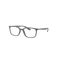 Ray-Ban Eyeglasses Unisex Rb7208 Optics - Grey Frame Clear Lenses Polarized 52-18