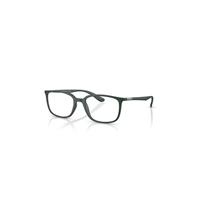 Ray-Ban Eyeglasses Unisex Rb7208 Optics - Green Frame Clear Lenses Polarized 52-18