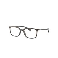 Ray-Ban Eyeglasses Unisex Rb7208 Optics - Brown Frame Clear Lenses Polarized 52-18