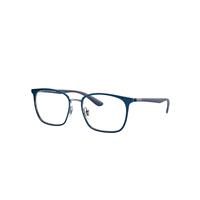 Ray-Ban Eyeglasses Unisex Rb6486 Optics - Blue Frame Clear Lenses Polarized 54-17