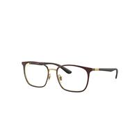 Ray-Ban Eyeglasses Unisex Rb6486 Optics - Brown Frame Clear Lenses Polarized 52-17