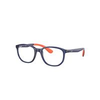 Ray-Ban Eyeglasses Children Rb1619 Optics Kids - Blue On Orange Frame Clear Lenses Polarized 47-16