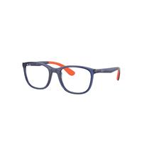 Ray-Ban Eyeglasses Children Rb1620 Optics Kids - Blue On Orange Frame Clear Lenses Polarized 48-17