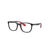 Ray-Ban Eyeglasses Children Rb1620 Optics Kids - Black On Red Frame Clear Lenses Polarized 48-17