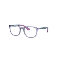 Ray-Ban Eyeglasses Children Rb1620 Optics Kids - Torquoise On Rubber Violet Frame Clear Lenses Polarized 46-17