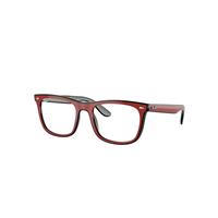 Ray-Ban Eyeglasses Unisex Rb7209 Optics - Red Black Grey Frame Clear Lenses Polarized 53-20