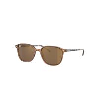 Ray-Ban Sunglasses Unisex Leonard - Striped Yellow Havana Frame Brown Lenses 51-18