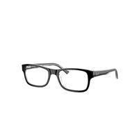 Ray-Ban Eyeglasses Unisex Rb5268 Optics - Black On Transparent Frame Clear Lenses Polarized 50-17