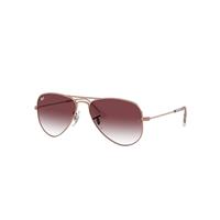 Ray-Ban Sunglasses Children Aviator Kids - Rose Gold Frame Violet Lenses 50-13