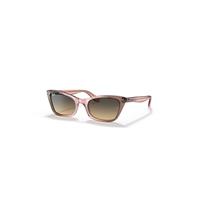 Ray-Ban Sunglasses Woman Lady Burbank - Transparent Pink Frame Brown Lenses 55-20