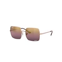 Ray-Ban Sunglasses Woman Square 1971 Chromance - Rose Gold Frame Red Lenses Polarized 54-19