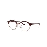 Ray-Ban Eyeglasses Unisex Clubround Optics - Bordeaux Frame Clear Lenses 49-19